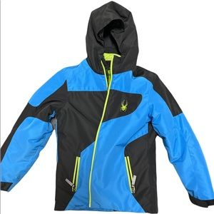 Spyder Ski Winter Jacket | Boys size M (10-12) | Color: Blue/Black